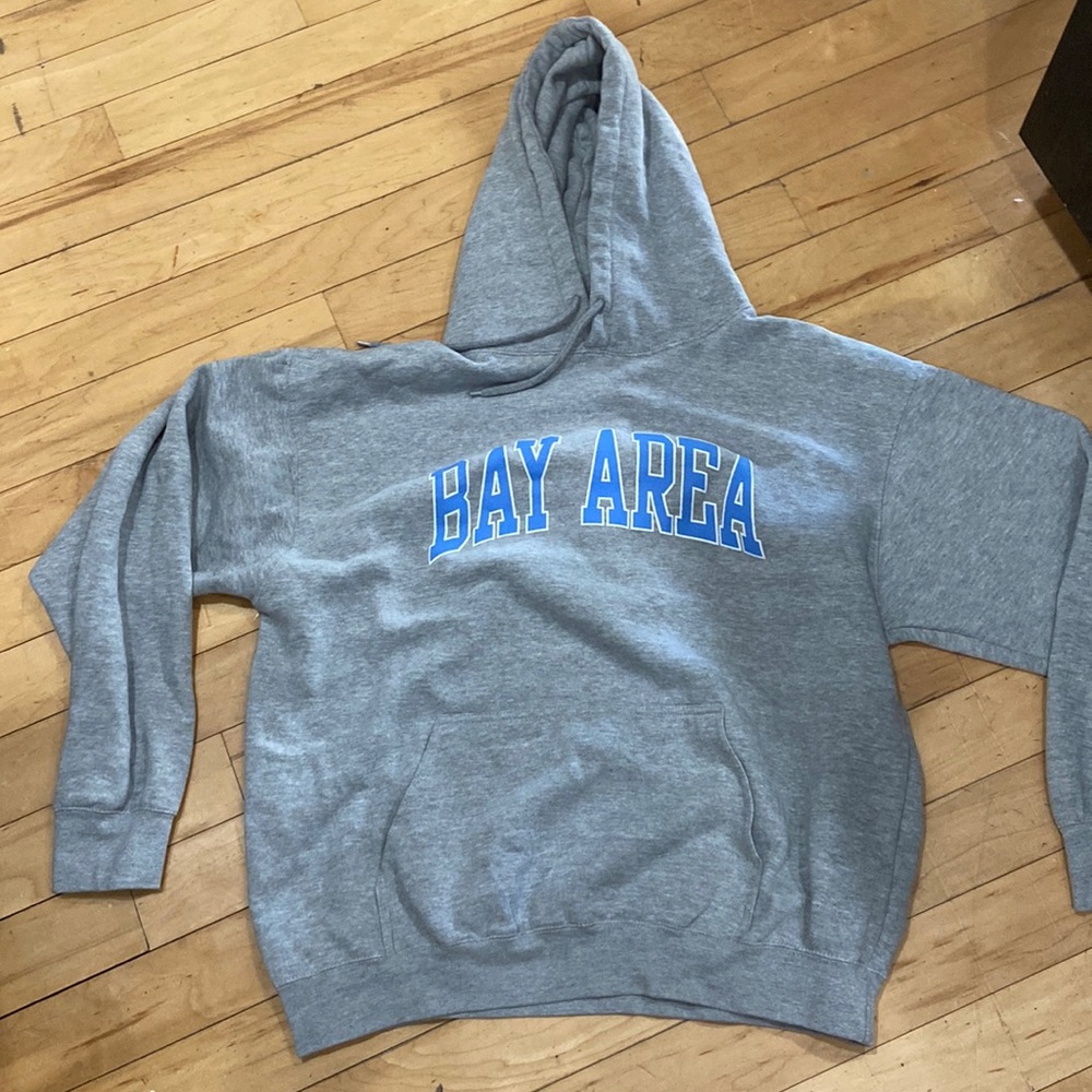 Bay Area one size (L/XL feel) grey hooded sweatshirt